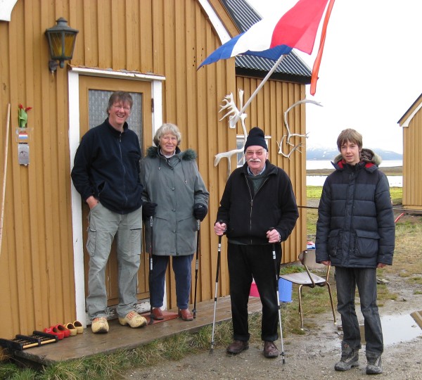 van links naar rechts: Maarten Loonen, Maaike Heegstra, Cor Heegstra en Janwillem Loonen